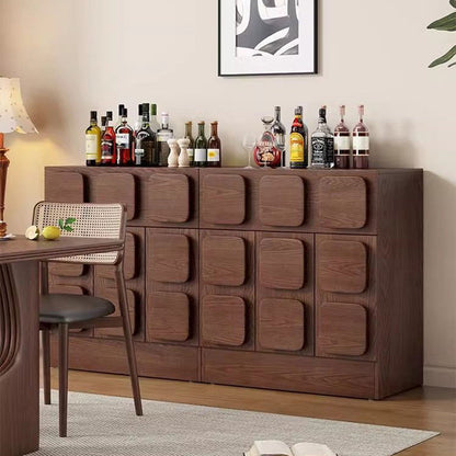 Contemporary Nordic Rectangular Plywood Pine Storage Cabinet 1-Drawer 2-Cabinet For Living Room