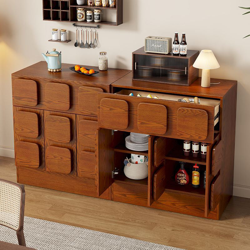 Contemporary Nordic Rectangular Plywood Pine Storage Cabinet 1-Drawer 2-Cabinet For Living Room
