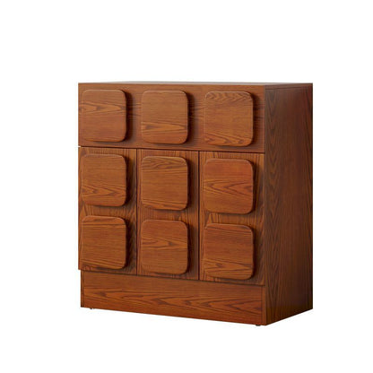 Contemporary Nordic Rectangular Plywood Pine Storage Cabinet 1-Drawer 2-Cabinet For Living Room