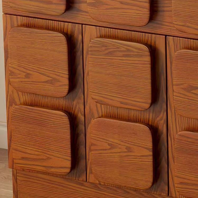 Contemporary Nordic Rectangular Plywood Pine Storage Cabinet 1-Drawer 2-Cabinet For Living Room