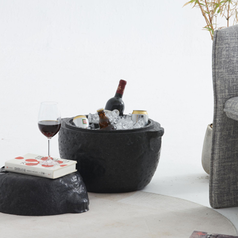Oriental Stone-Inspired EPP Storage Stool & Side Table - Lightweight Indoor Outdoor Ottoman
