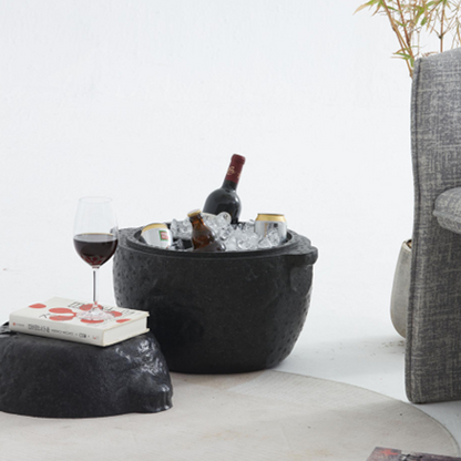 Oriental Stone-Inspired EPP Storage Stool & Side Table - Lightweight Indoor Outdoor Ottoman