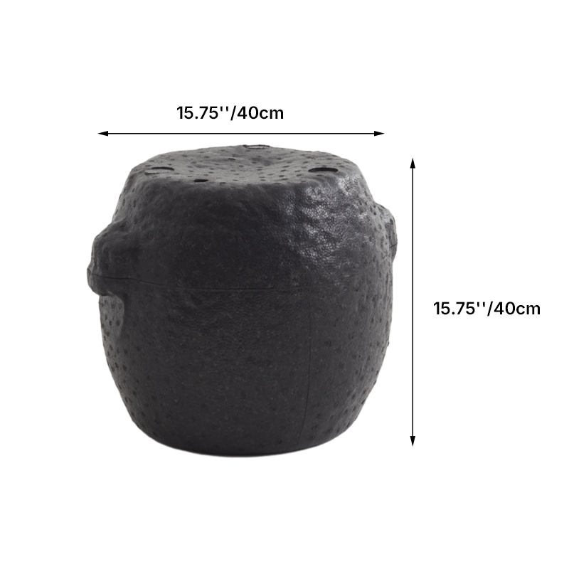 Oriental Stone-Inspired EPP Storage Stool & Side Table - Lightweight Indoor Outdoor Ottoman