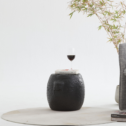 Oriental Stone-Inspired EPP Storage Stool & Side Table - Lightweight Indoor Outdoor Ottoman