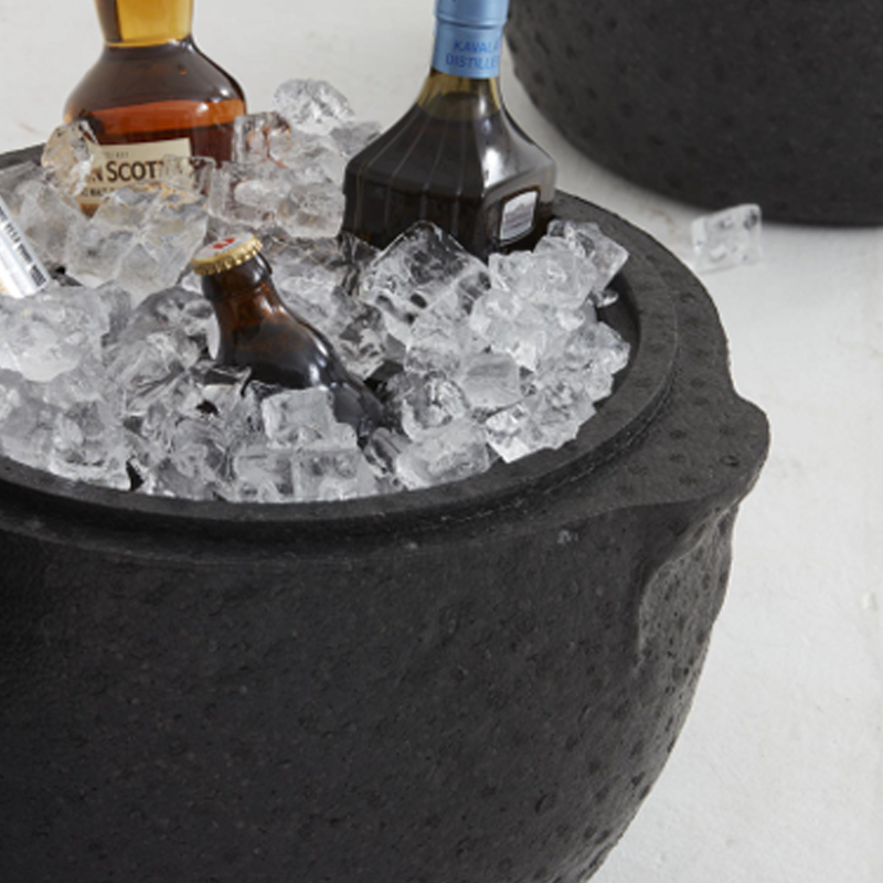Oriental Stone-Inspired EPP Storage Stool & Side Table - Lightweight Indoor Outdoor Ottoman