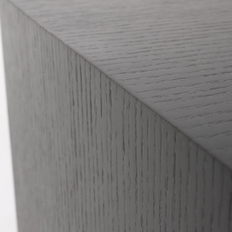 Modern Minimalist Square Gray 2-Drawer Storage Nightstand - Veneered Plywood Frame Bedside Table For Bedroom