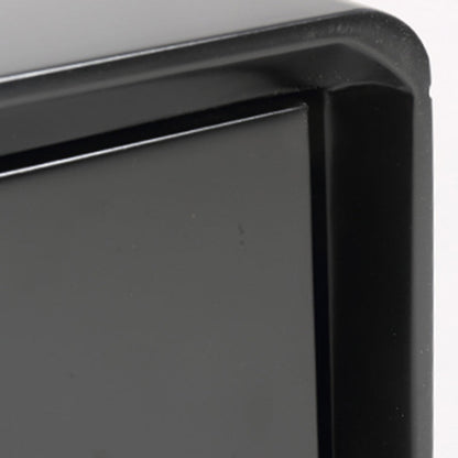 Modern Minimalist Black 2-Drawer Storage Nightstand - Matte Finish Stainless Steel Base Bedside Table For Bedroom