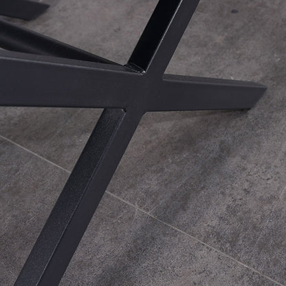 Modern Minimalist 1-Drawer Storage Nightstand - X-Shaped Iron Legs Bedside Table For Bedroom