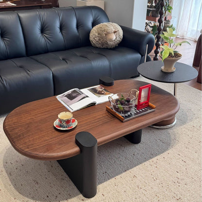 Traditional Vintage Round Plywood Ash Wood Stainless Steel Coffee Table For Living Room