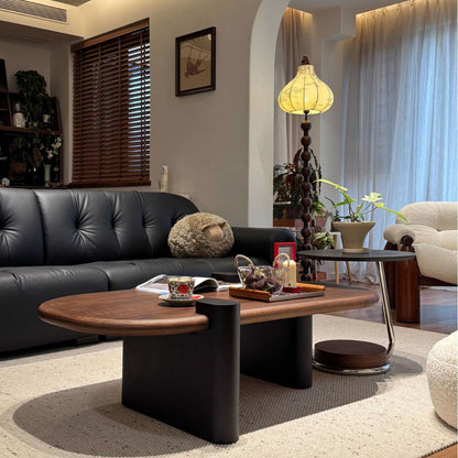 Traditional Vintage Round Plywood Ash Wood Stainless Steel Coffee Table For Living Room