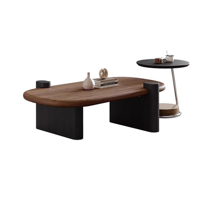 Traditional Vintage Round Plywood Ash Wood Stainless Steel Coffee Table For Living Room