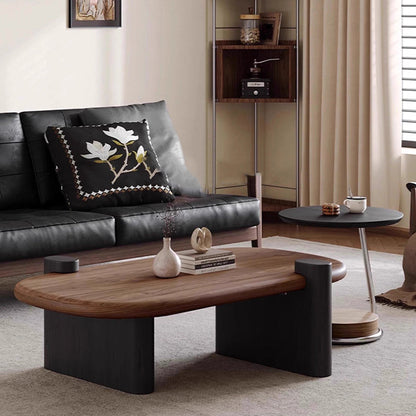 Traditional Vintage Round Plywood Ash Wood Stainless Steel Coffee Table For Living Room