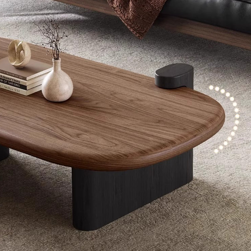 Traditional Vintage Round Plywood Ash Wood Stainless Steel Coffee Table For Living Room