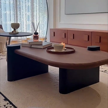 Traditional Vintage Round Plywood Ash Wood Stainless Steel Coffee Table For Living Room