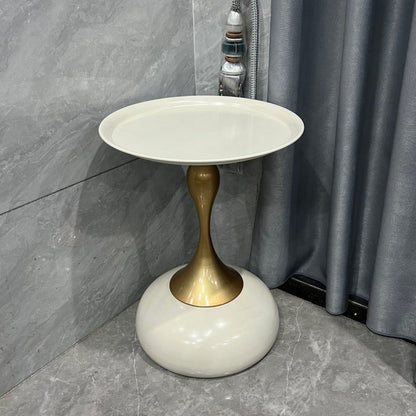 Modern Luxury Round Iron Side Table 1-Tier For Living Room