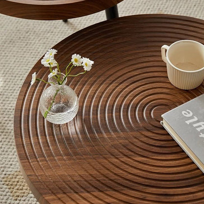 Traditional Vintage Round PVC Vacuum-Formed Particle Board Iron Side Table For Living Room