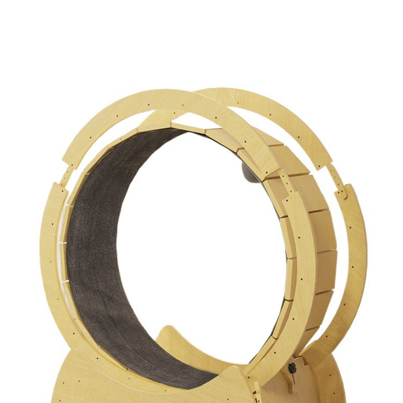 Contemporary Creative Round Plywood Silent Wheel Cat Tree For Living Room
