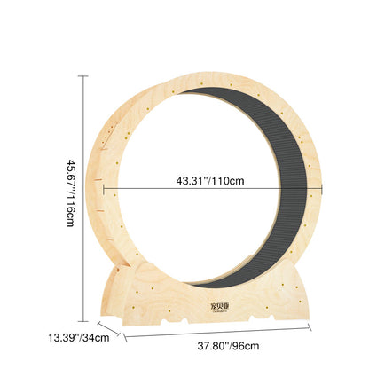 Contemporary Creative Round Plywood Silent Wheel Cat Tree For Living Room