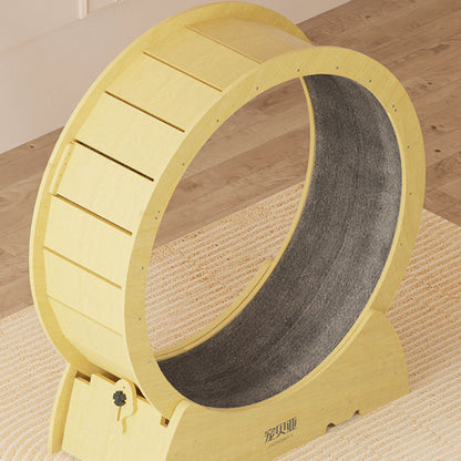 Contemporary Creative Round Plywood Silent Wheel Cat Tree For Living Room