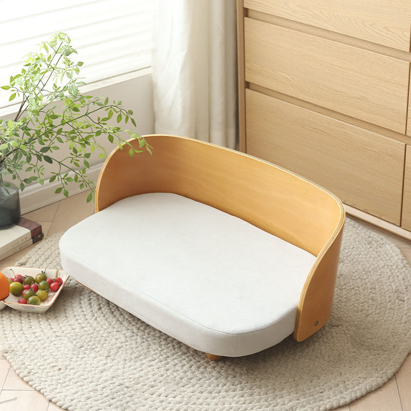 Traditional Vintage Rectangular Poplar Wood Fabric Cat Bed For Bedroom