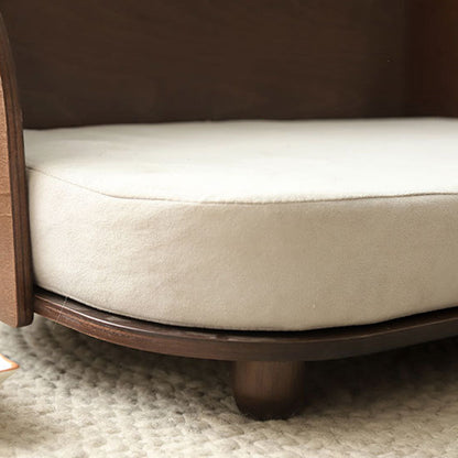Traditional Vintage Rectangular Poplar Wood Fabric Cat Bed For Bedroom