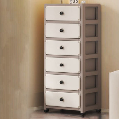 Modern Minimalist Rectangular PP Storage Cabinet 3/4/5/6-Tier For Living Room