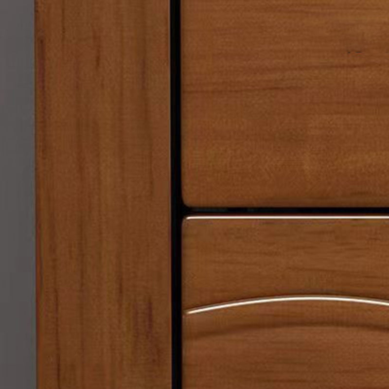 Traditional Vintage Square Rubberwood Medium-Density Fiberboard Nightstand 2-Drawer For Bedroom