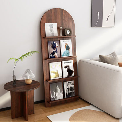 Traditional Vintage Round Particleboard Space-Saving Side Table For Living Room