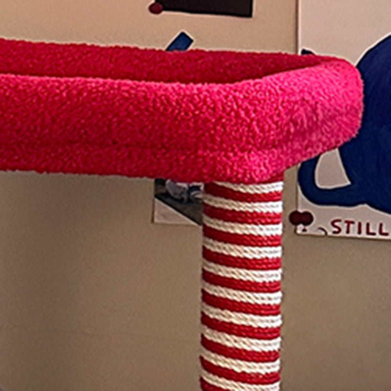 Contemporary Creative Square Medium-Density Fiberboard Velvet Fabric Sisal Multi-Functional Colorful Cat Tree For Living Room