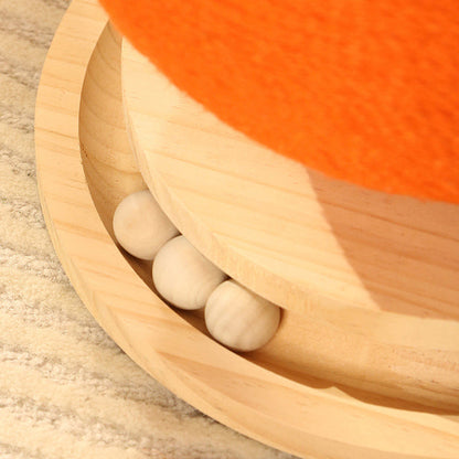Contemporary Creative Round Orange-Shaped Sisal Foam Medium-Density Fiberboard Cat Tree For Bedroom