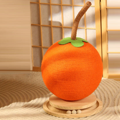 Contemporary Creative Round Orange-Shaped Sisal Foam Medium-Density Fiberboard Cat Tree For Bedroom