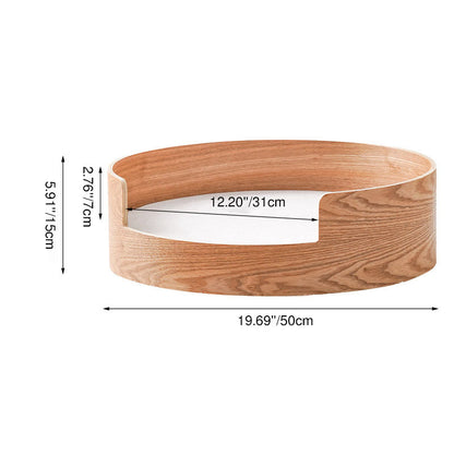Traditional Vintage Round Veneered Plywood Linen Sisal Cat Bed For Bedroom