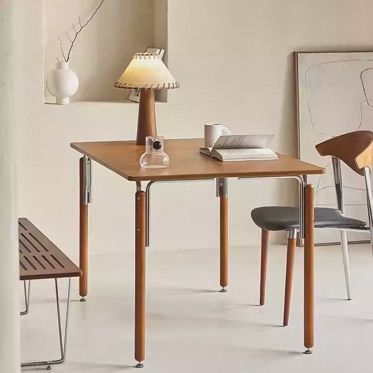 Modern Minimalist Rectangular Spray-Painted Beech Wood Plywood Dining Table For Dining Room