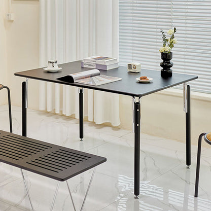 Modern Minimalist Rectangular Spray-Painted Beech Wood Plywood Dining Table For Dining Room