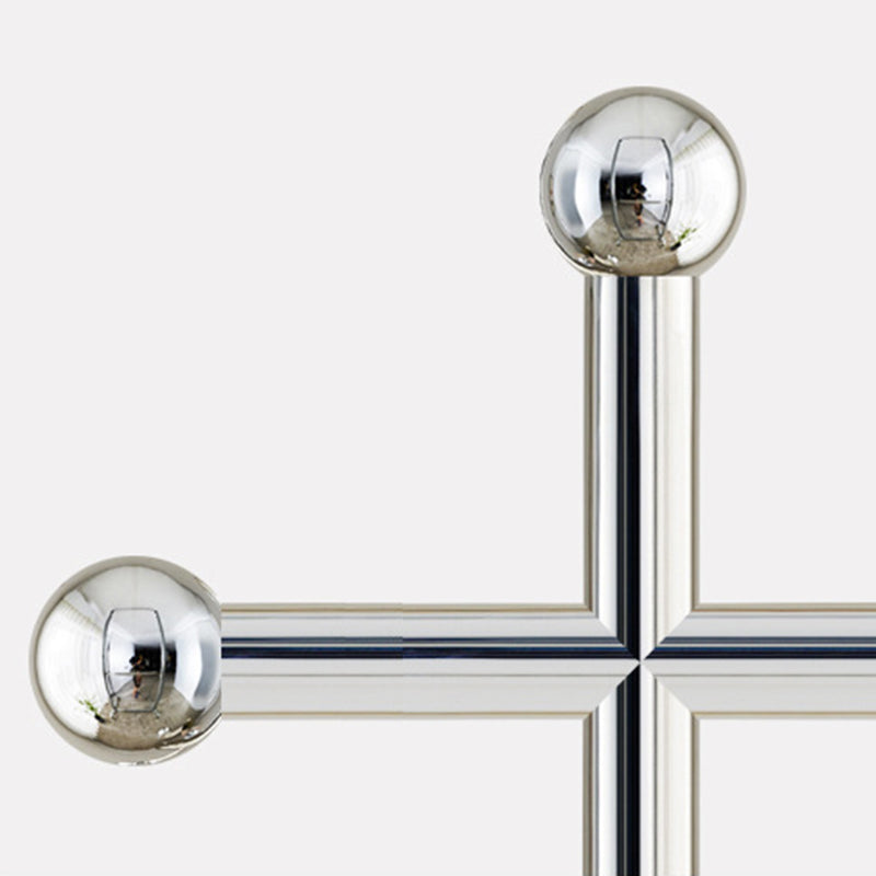 Contemporary Luxury Rectangular Stainless Steel Mirror-Fin Silver Hall Tree For Bedroom & Entryways