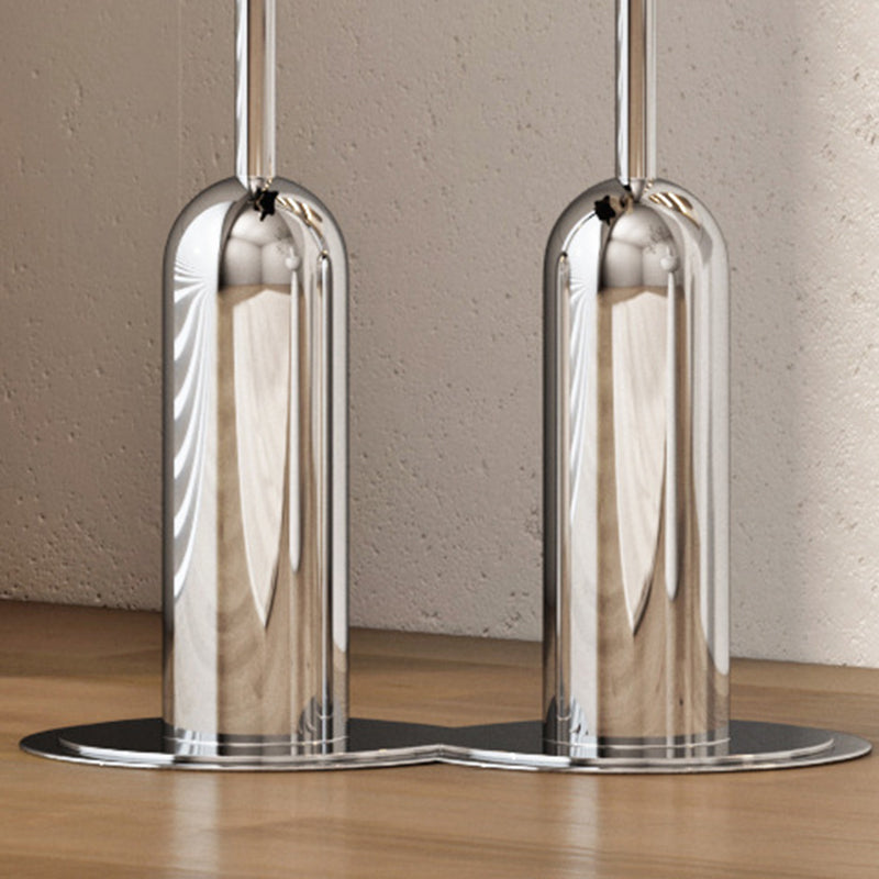 Contemporary Luxury Rectangular Stainless Steel Mirror-Fin Silver Hall Tree For Bedroom & Entryways