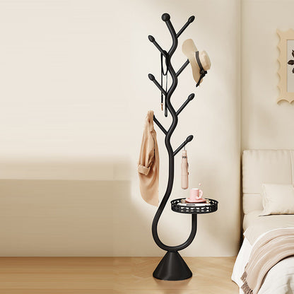 Contemporary Creative Round Tree-Shaped Carbon Steel Marble Hall Tree For Bedroom & Entryways