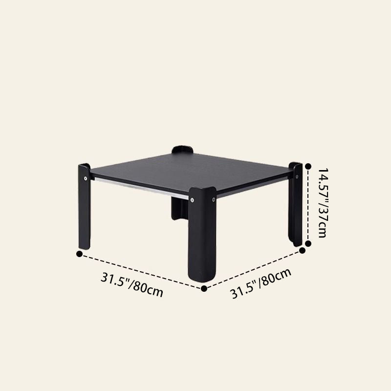 Traditional Vintage Square Plywood Electroplated Iron Coffee Table For Living Room