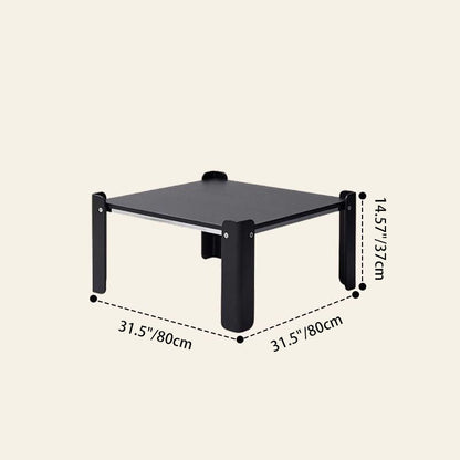 Traditional Vintage Square Plywood Electroplated Iron Coffee Table For Living Room