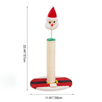 Contemporary Creative Round Medium-Density Fiberboard Sisal Fabric Christmas Cat Tree For Bedroom