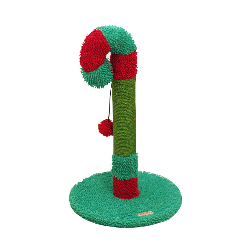 Contemporary Creative Round Medium-Density Fiberboard Sisal Fabric Christmas Cat Tree For Bedroom