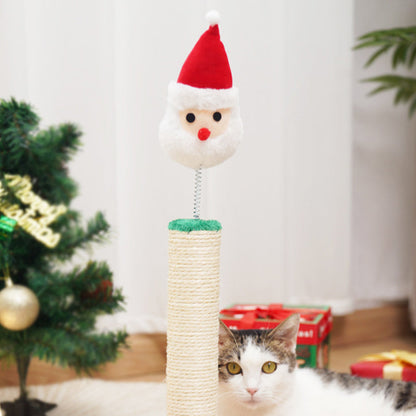 Contemporary Creative Round Medium-Density Fiberboard Sisal Fabric Christmas Cat Tree For Bedroom