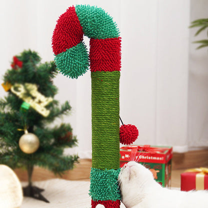 Contemporary Creative Round Medium-Density Fiberboard Sisal Fabric Christmas Cat Tree For Bedroom