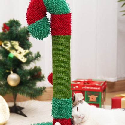 Contemporary Creative Round Medium-Density Fiberboard Sisal Fabric Christmas Cat Tree For Bedroom