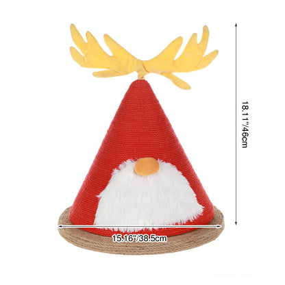 Contemporary Creative Square Medium-Density Fiberboard Sisal Velvet Fabric Multi-Functional Christmas Cat Tree For Bedroom
