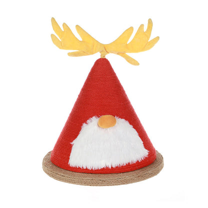 Contemporary Creative Square Medium-Density Fiberboard Sisal Velvet Fabric Multi-Functional Christmas Cat Tree For Bedroom