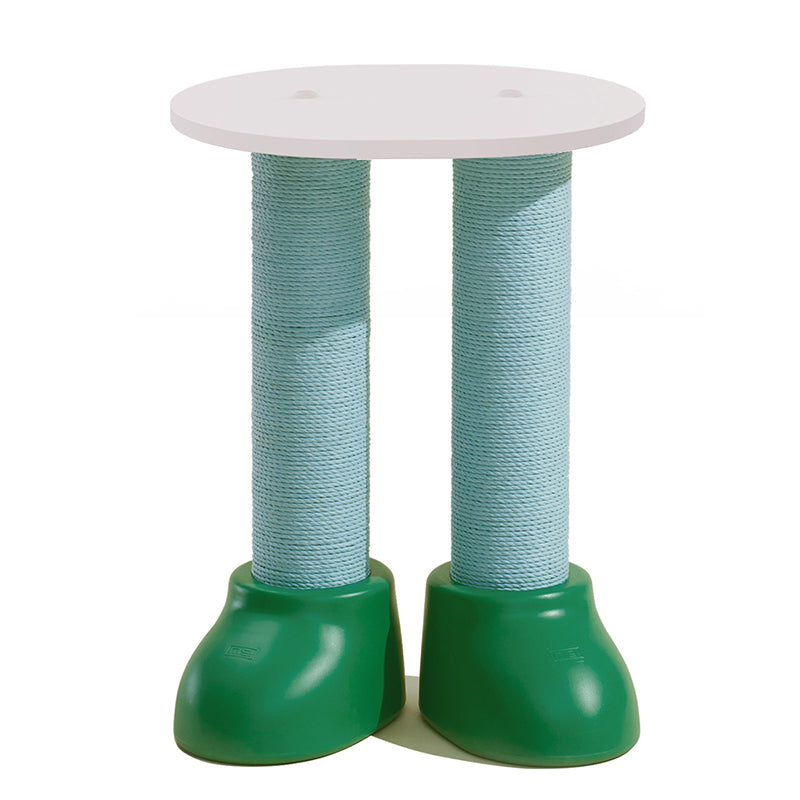 Contemporary Creative Round Boot-Shaped HDPE Paper Rattan Multi-Functional Cat Tree With 2-Tier For Bedroom