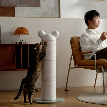 Contemporary Creative Cylinder HDPE Paper Rattan Cold-Rolled Steel Cat Tree For Bedroom