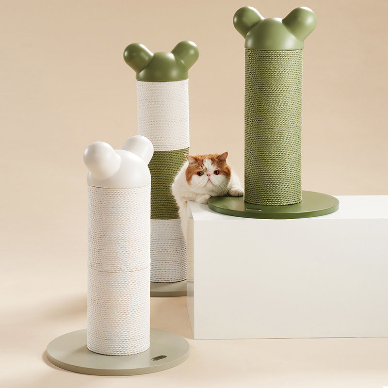 Contemporary Creative Cylinder HDPE Paper Rattan Cold-Rolled Steel Cat Tree For Bedroom