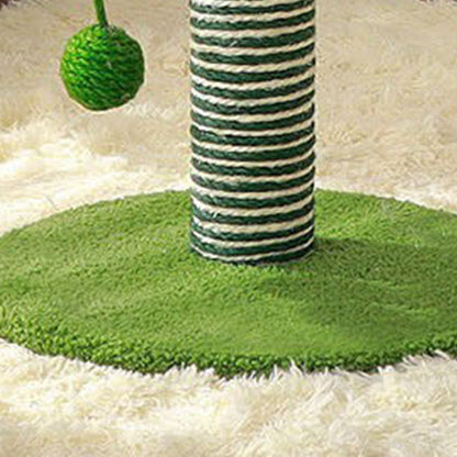 Contemporary Creative Round Candied Hawthorn-Shaped Faux Panel Sisal Velvet Fabric Cat Tree For Bedroom